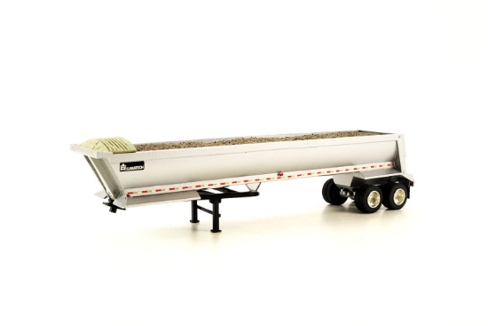 Lumatec Tandem Axle Frameless Dump Trailer w/Load - Silver - 1:48