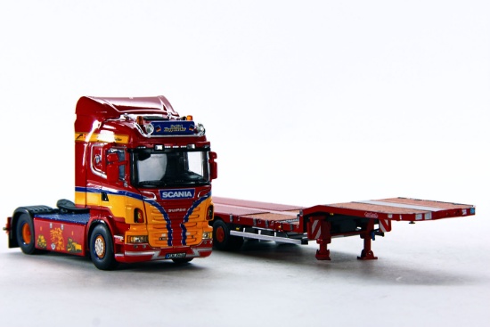 Scania R6 Highline w/4-Axle Lowloader - Klappenecker