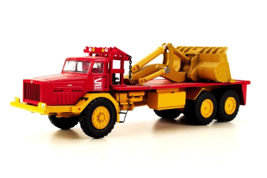 Heavy Oilfield Flatbed Truck - Red/Yellow