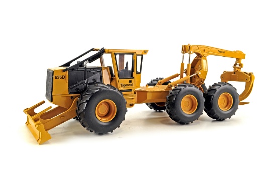 Tigercat 635D Skidder Logger - Yellow - 1:32