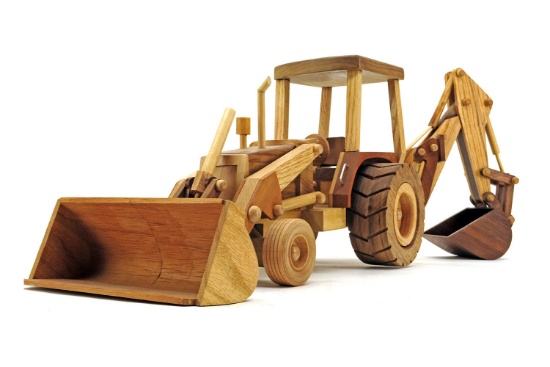 Backhoe Loader - Made from Wood