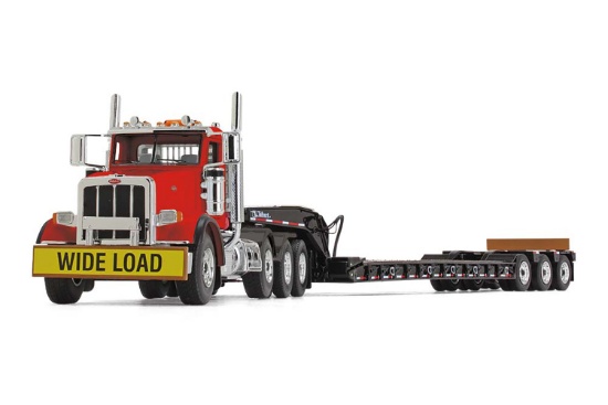 Peterbilt 367 Day Cab & Talbert 55SA Lowboy Trailer - Red