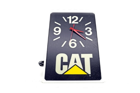 Caterpillar Electric/Lighted Wall Clock - Vintage