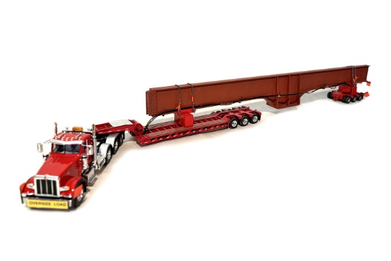 Peterbilt 379 w/Lowboy & Extra Dolly w/Bridge Beam - Bay Crane