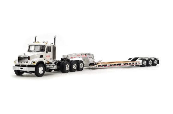 Mack Granite 8x4 w/3-Axle Roger's Lowboy - White