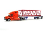 Freightliner Century w/East Flatbed and Crane Boom Load - Schneider