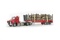 Caterpillar Semi w/Flatbed Log Trailer - Red