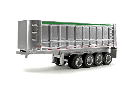Benson 4-Axle Dump Trailer - Silver - 1:48