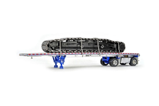 East 2-Axle Flatbed Trailer w/Crane Track Load