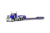Peterbilt 379 Tractor w/3 Axle Lowboy - Blue