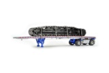East 2-Axle Flatbed Trailer w/Crane Track Load