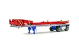 East 2-Axle Flatbed Trailer w/Crane Parts Load