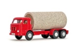 3-Axle Cabover Truck w/Culvert Pipe - Red