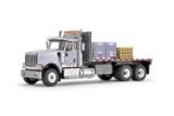 International HX Flatbed Truck w/Pallet Load - Grey