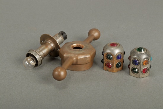 2 Dome Jeweled Lights with Dog Bone Radiator Cap