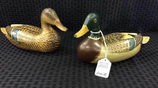 Pair of Early 1/2 Size Perdew Mallards-Especially
