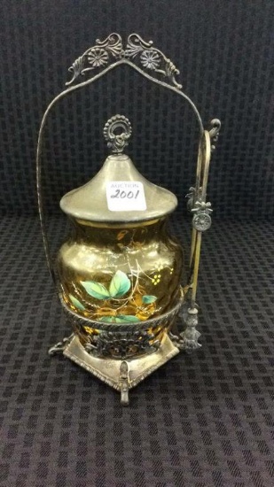 Victorian Pickle Caster w/ Amber Inverted