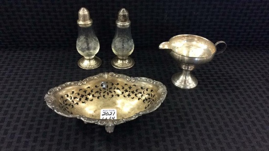 Lot of 4 Sterling Silver Pieces Including Sm.