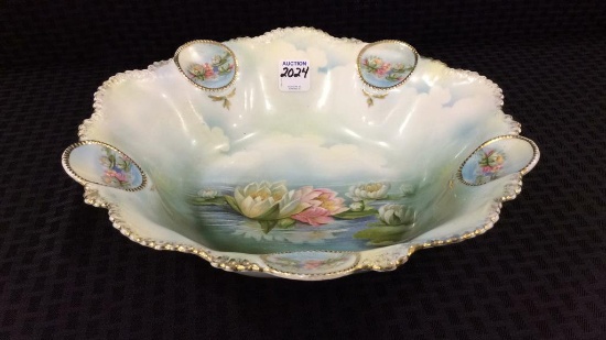 RS Prussia Floral Design Bowl w/ Floral Cameo