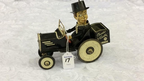 Marx Charlie McCarthy Tin Wind Up Toy Buggy