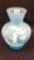 Fenton Blue Satin Mary Gregory Vase