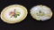 2 Hand Painted Decorated Plates Including