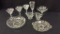 Lg. Group of Etched Glass Pieces Including Bowl,