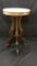 Sm. Round  Lamp Table w/ White Marble