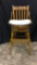 Primitive Wood High Chair-Has Porcelain