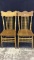 Pair of Matching Pressed Back Oak Kitchen Chairs