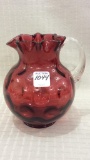 Red Cranberry Inverted Bubble Glass
