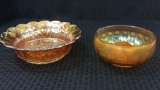Lot of 2 Carnival Glass Bowls Including
