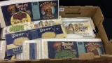 Box of Old Can Labels Including Maryland Chief,