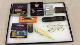 Group Including Several Old Razors, Soap