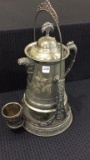 Lg. Ornate Silverplate Swivel Pour Pot