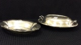 Lot of 2 Silverplate Oval Serving Dishes-One w/