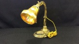 Art Nouveau Lamp w/ Stueben Shade