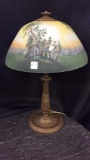 Pittsburg Reverse Painted Lamp