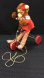 Vintage Child's Monkey on Tricycle Pull Toy