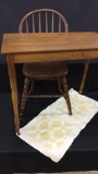 Lot of 3 Including Sm. Vintage Sewing Table