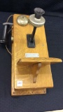 Oak Vintage Hanging Wall Telephone