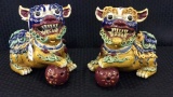 Pair of Chinese Oriental Dragon Dogs