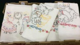Box of Embroidered Dish Towels