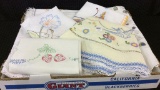 Box of Embroidered Linens