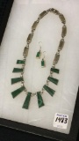Sterling Silver Matching Necklace & Earrings