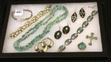Lot of Ladies Unmarked Sterling Silver/ Turquoise