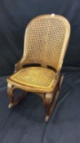 Antique Ladies Cane Seat & Back Wood