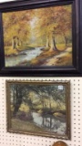 Lot of 2 Framed Art Pieces Including