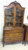 1920's French Style Glass Doored Cabinet-