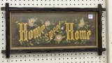 Framed Vintage Home Sweet Home Needlework